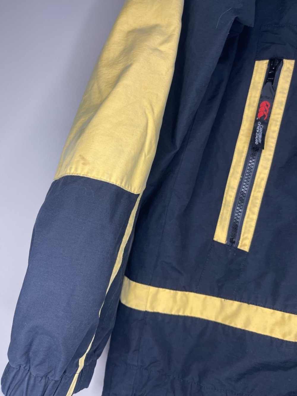 Canterbury Black & Yellow Athletic Windbreaker Jacket - Picture 6 of 9